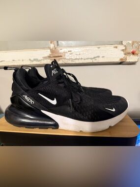 Nike Air Max 270 AH6789-100 Women's White/Black Running Sneaker Shoes JN714